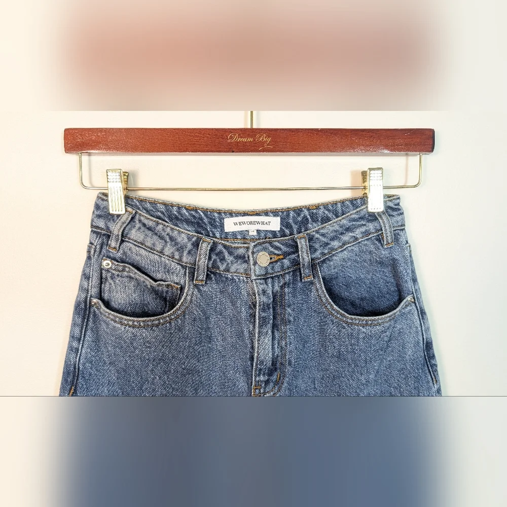 WeWoreWhat Wide Leg Baggy Denim Jeans Size 26 - Picture 2 of 12